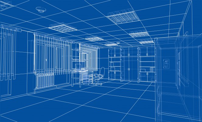 Digital 3d layout of a room 